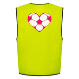 Warnweste Mit Fußball Herzchen in Pink 1