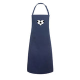 Bib Apron with Football Hearts in Black 5