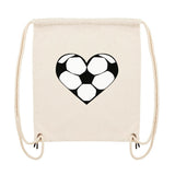 Gym Bag mit Fußball-Herzchen in Schwarz 1