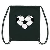 Gym Bag mit Fußball-Herzchen in Schwarz 2