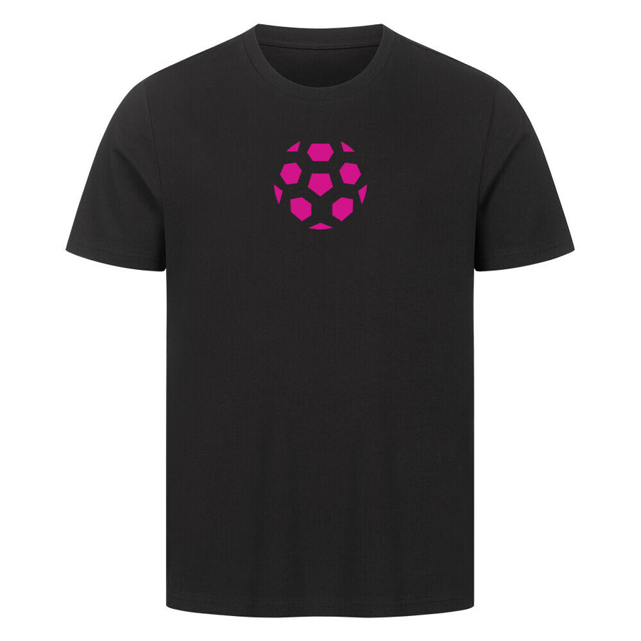 HigherBlanks Premium T-Shirt Fußball Ball in Pink