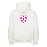 VACANCY Oversized Hoodie - Mit Taschendruck Fußball Ball in Pink 2