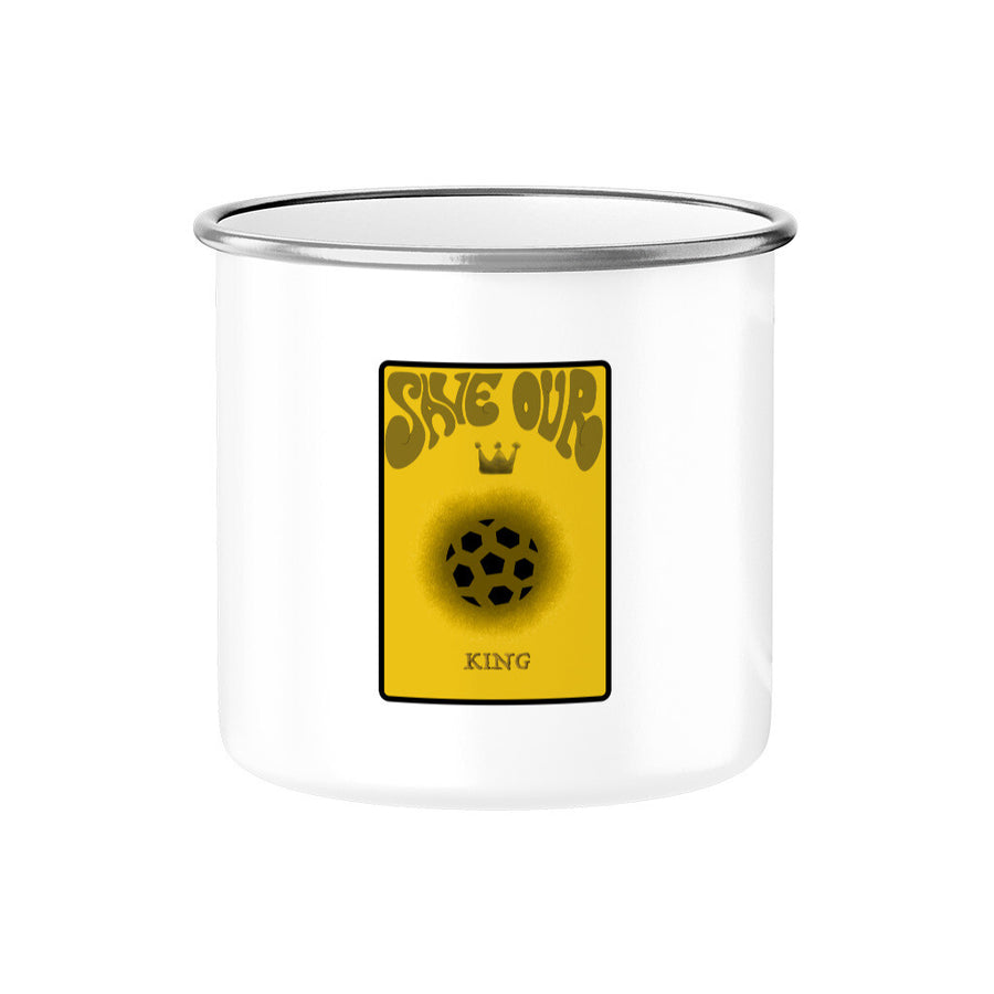 Emaille-Tasse "Save our King"