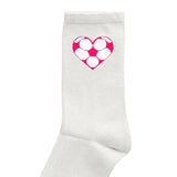 Socken mit Fußball-Herzchen in Pink 2