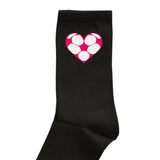 Socken mit Fußball-Herzchen in Pink 4