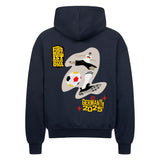 VACANCY Oversized Zipper Hoodie Fußball Schoss mit Rechts 2