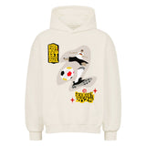 VACANCY Oversized Hoodie - Mit Taschendruck Fußball Schoß mit Rechts 3