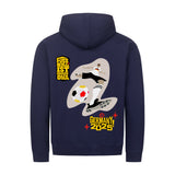 Klassischer Kapuzenpullover mit Reißverschluss Unisex Fußball Schoß mit rechts 3