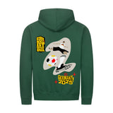 Klassischer Kapuzenpullover mit Reißverschluss Unisex Fußball Schoß mit rechts 4