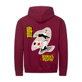 Klassischer Kapuzenpullover mit Reißverschluss Unisex Fußball Schoß mit rechts 5