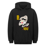 Klassischer Oversized Hoodie – Mit Taschenprint Fußball im Schoß rechts 1