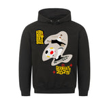 Klassischer Hoodie – Rückseitiger Taschenprint Fußball Schoß mit Rechts 1