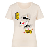 Klassisches Bio-Shirt für Damen: Fußball, Schoß mit Rechts 3