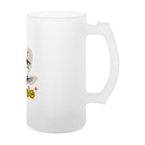 Frosted Glass Beer Mug Football Lap with Right 3