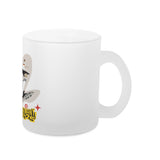 Glass cup frosted football lap with right 2