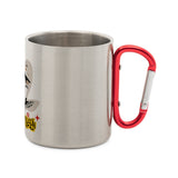 Stainless Steel Mug with Carabiner Football Lap with Right 2