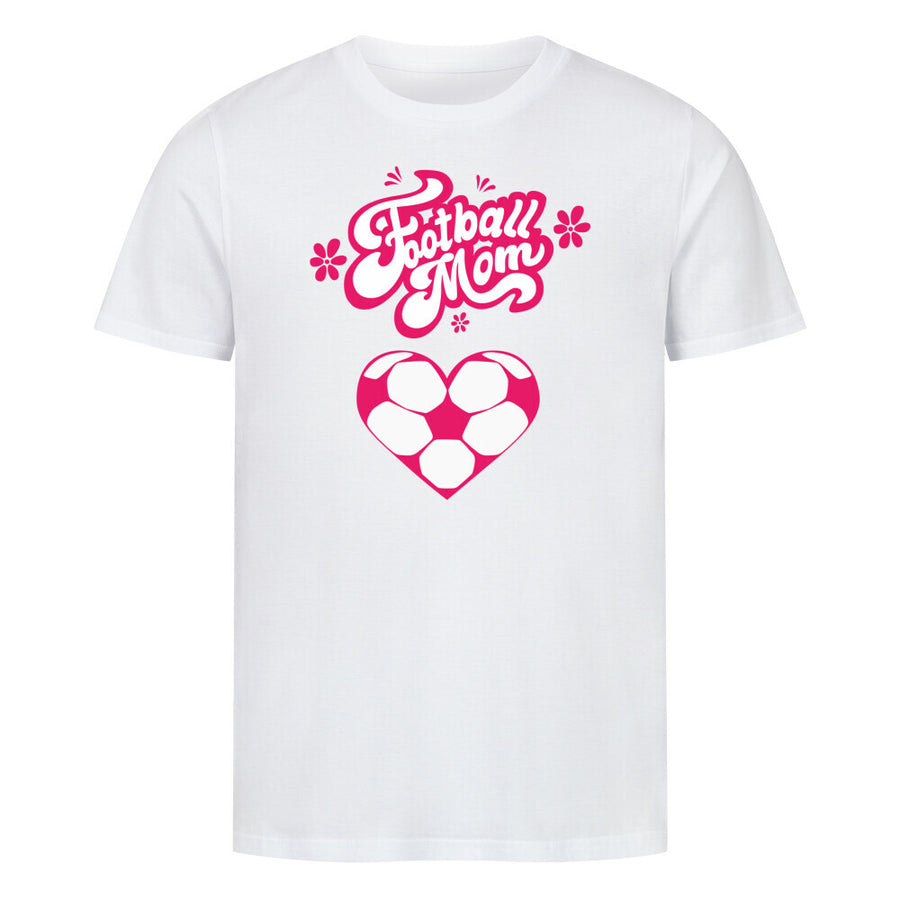 Premium Bio-Shirt Fußball-Mama Herzchen