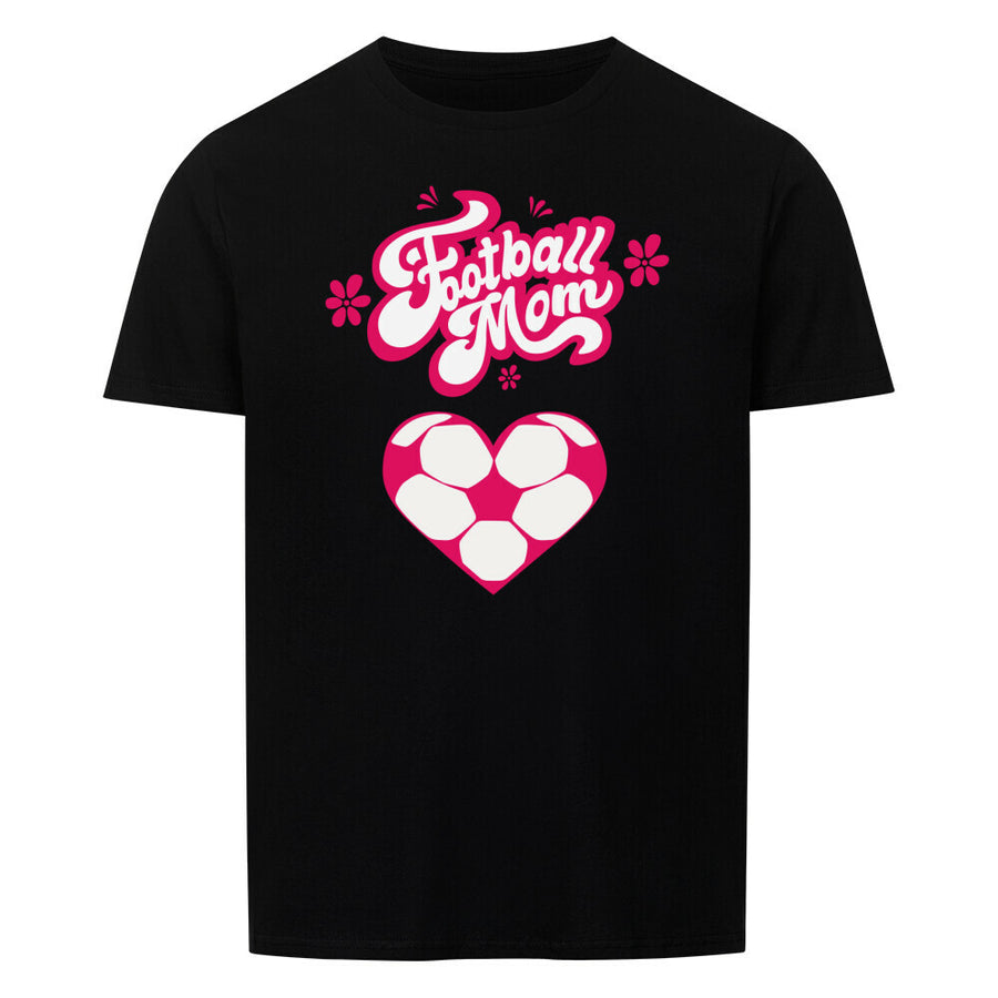 Basic Shirt Unisex Football Mom Fussball Herzchen