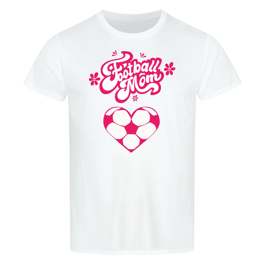 Klassisches Bio-Shirt Football Mom Fußball Herzchen