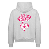 LEERSTELLE Oversized Reißverschluss-Kapuzenpullover Football Mom Fussball Herzchen 3