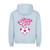 HigherBlanks Premium Hoodie Fußball-Mama Fußball Herzchen 3