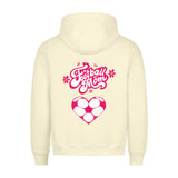 HigherBlanks Premium Hoodie Fußball-Mama Fußball Herzchen 4
