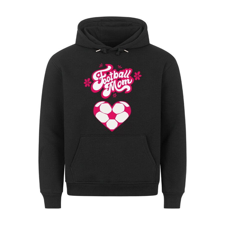 HigherBlanks Premium Hoodie - With Pocket Print Football Mom Football Hearts