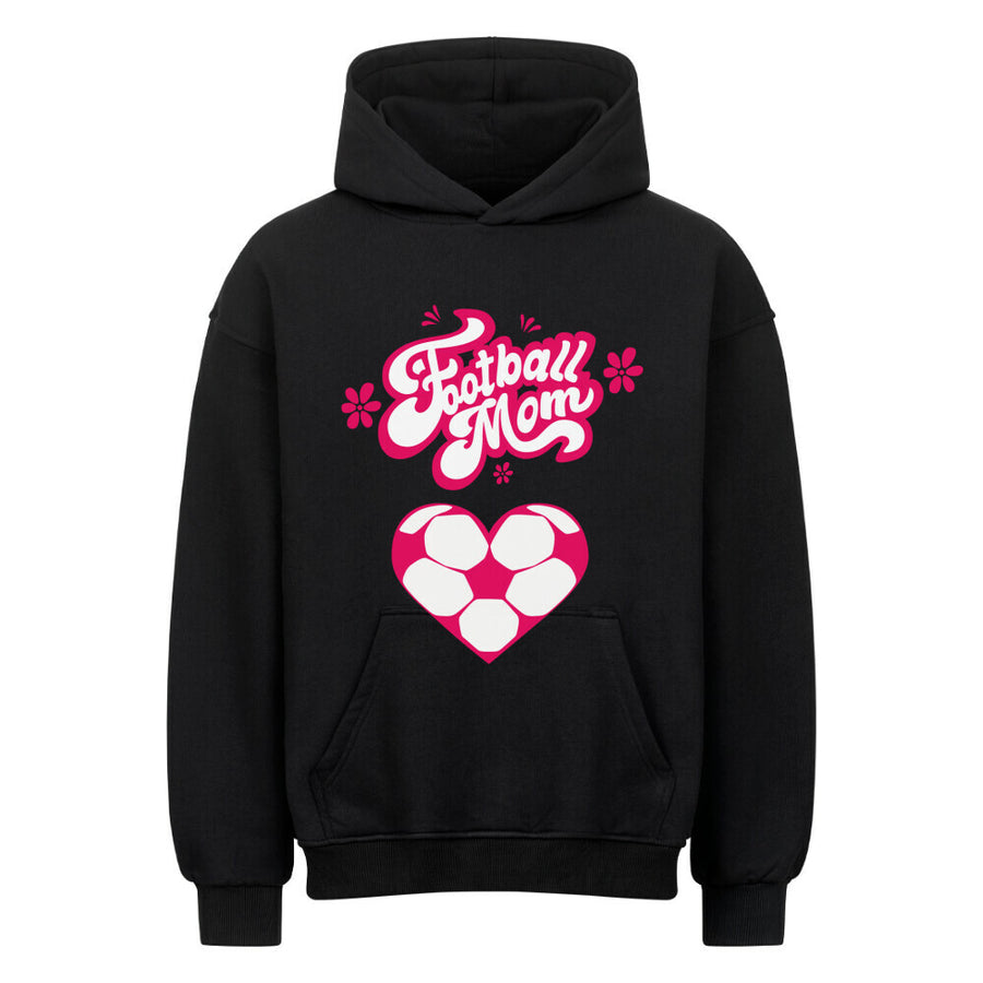VACANCY Oversized Hoodie - With Pocket Print Football Mom Football Hearts