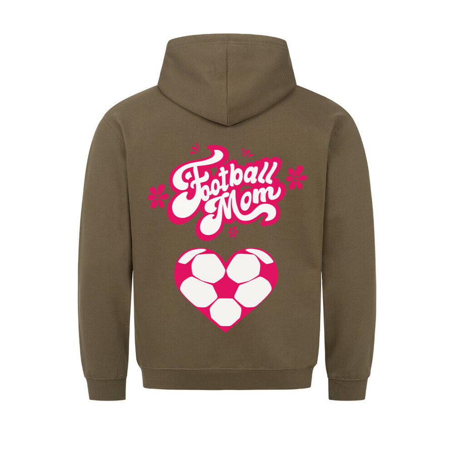 Klassischer Hoodie Fußball-Mama Herzchen