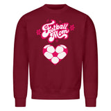 HigherBlanks Premium Sweatshirt Football Mom Fußball Herzchen 3