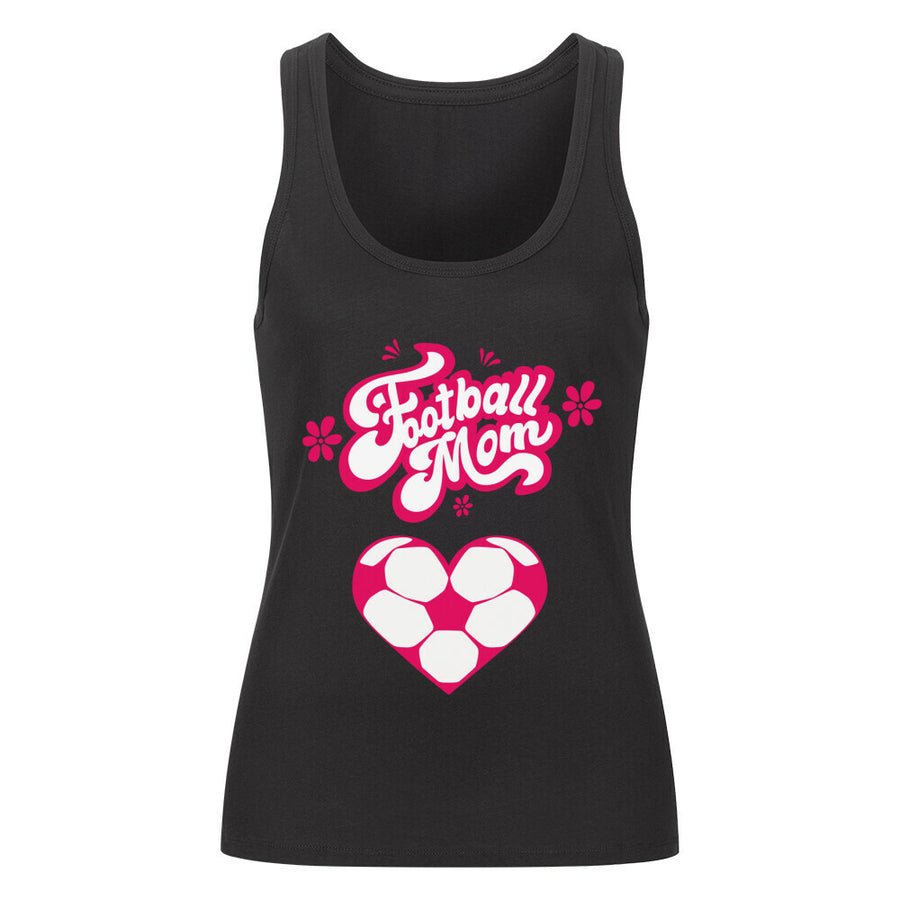 Premium Bio Tanktop Damen Football Mama Fußball Herzchen