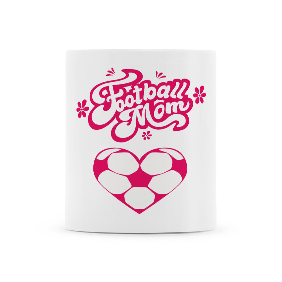 Fußballtasse Football Mom Fußball Herzchen