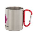 Stainless steel mug with carabiner Splash Goool-machine German DNA 2