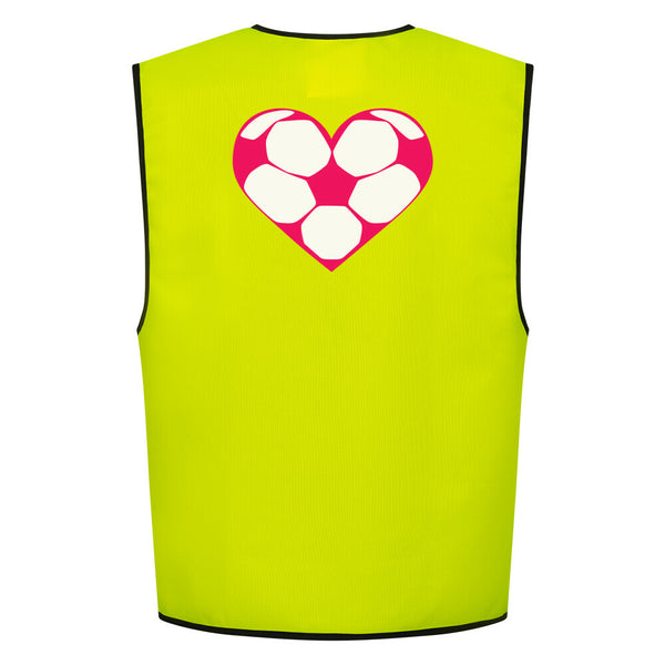 Warnweste Mit Fußball Herzchen in Pink
