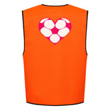 Warnweste Mit Fußball Herzchen in Pink 2