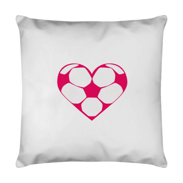 Pillow with Football Hearts in Pink