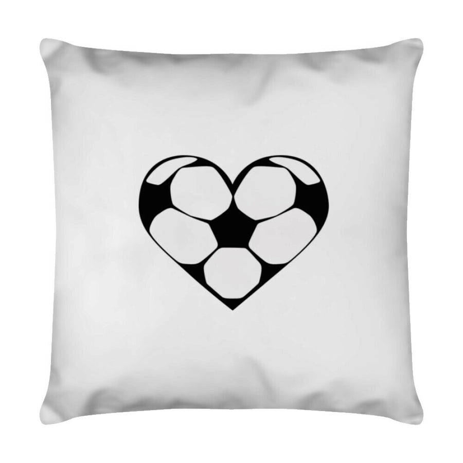 Pillow with Football Hearts in Black