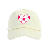 Organic Cap Mit Fußballherzchen In Pink 1