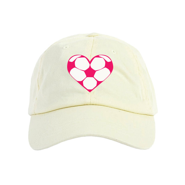 Organic Cap Mit Fußball Herzchen in Pink