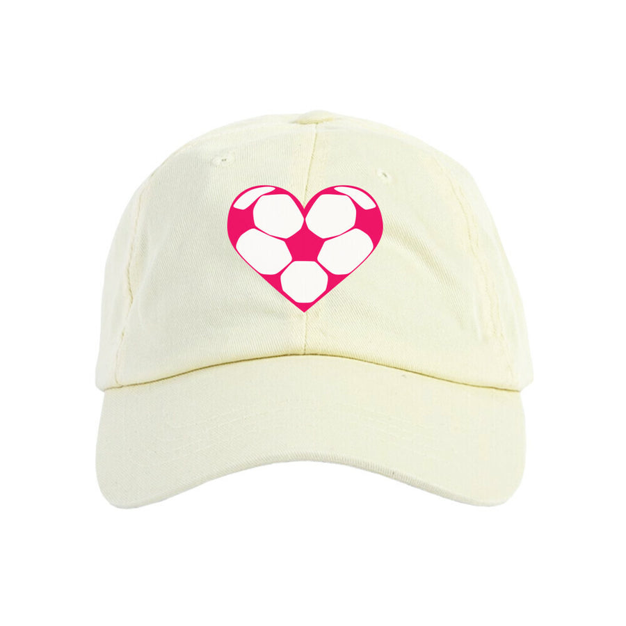 Organic Cap Mit Fußballherzchen In Pink