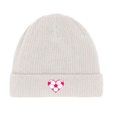 Mütze mit Fußball-Herzchen in Pink 1