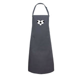 Bib Apron with Football Hearts in Black 3
