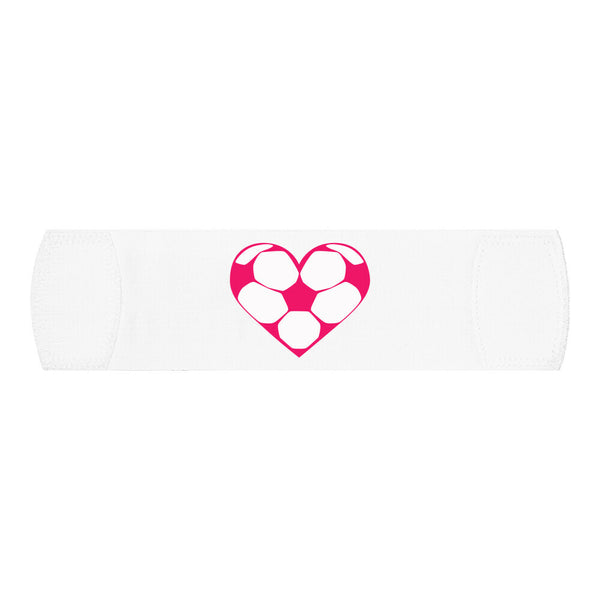 Kapitänsbinde Mit Fußball Herzchen in Pink