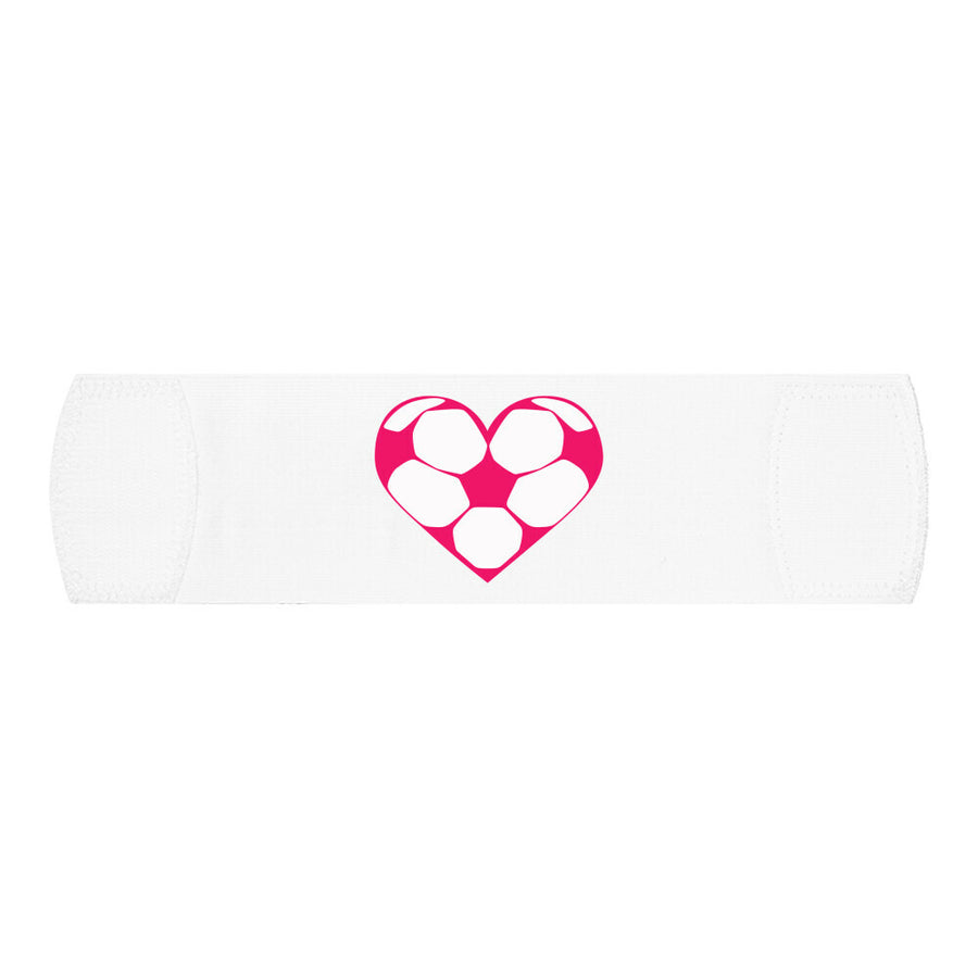 Kapitänsbinde mit Fußball-Herzchen in Pink