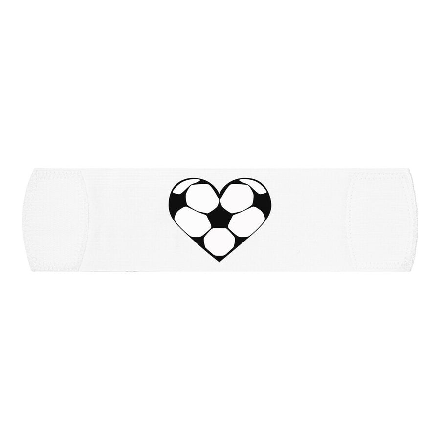 Captain's Armband with Football Hearts in Black