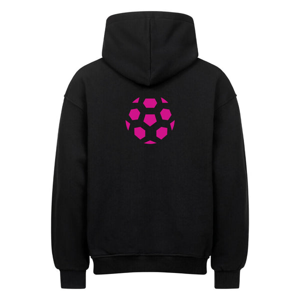 VACANCY Oversized Hoodie - Mit Taschendruck Fußball Ball in Pink