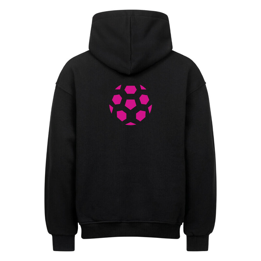 VACANCY Oversized Hoodie - Mit Taschendruck Fußball Ball in Pink