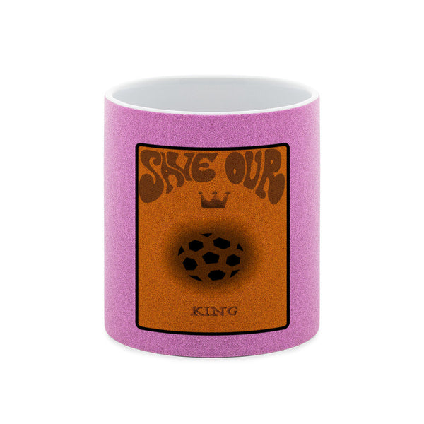 Glitzer-Tasse Save our King
