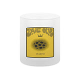Glas-Tasse satiniert „Save our King“ 1