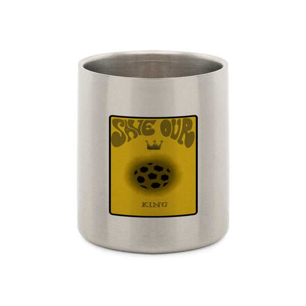 Stainless steel mug with carabiner Save our King